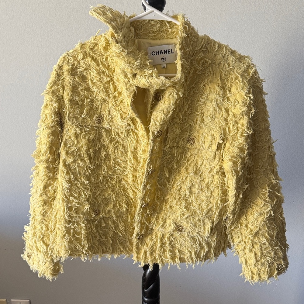 Chanel Women's Textured Cream Jacket